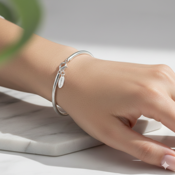 Pulsera Pandora Cadena de Serpiente con Cierre de Mosquetón.