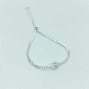 Pulseera Tenis con Roseta central vista 2