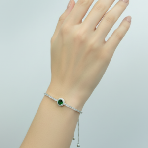 Pulseera Tenis con Roseta central vista 4