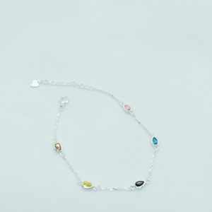 Pulsera Fina Gemas Multicolor