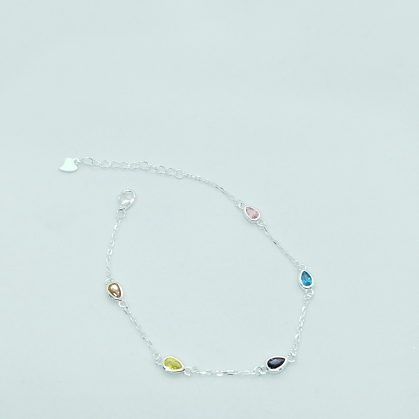 Pulsera Fina Gemas Multicolor