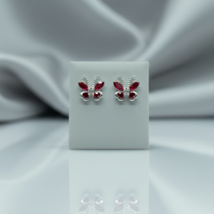 Aretes Pegados Rosca Mariposilla  vista 4