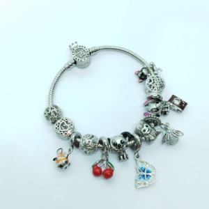 Pulsera Estilo Pandora de Acero con Charms vista 2