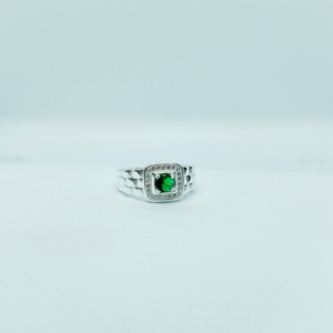 Anillo de Caballero Plata 925 Cuadrado vista 4