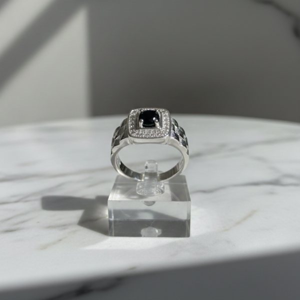 Anillo de Caballero Plata 925 Cuadrado