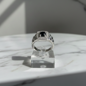 Anillo de Caballero Plata 925 Cuadrado