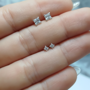 Aretes de  Circones Cuadrado 2mm vista 1