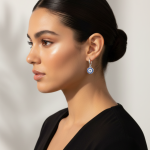 Argollas con Dije Ojo Turco vista 2